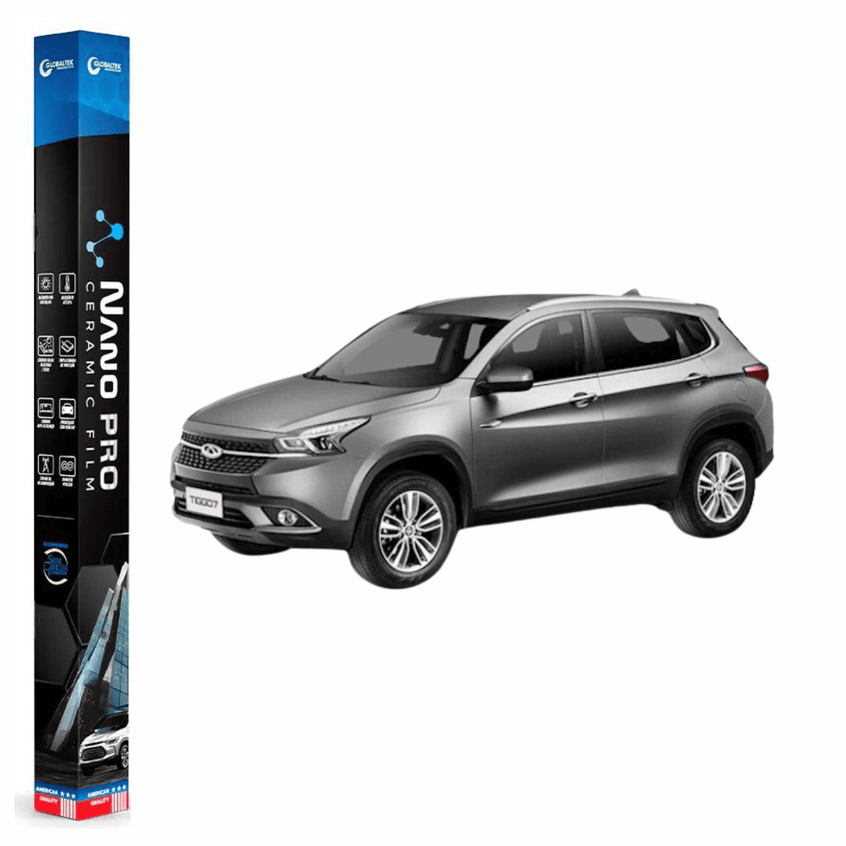 Película Insulfilm Nano Cerâmica Automotiva Térmica - CHERY TIGGO 7