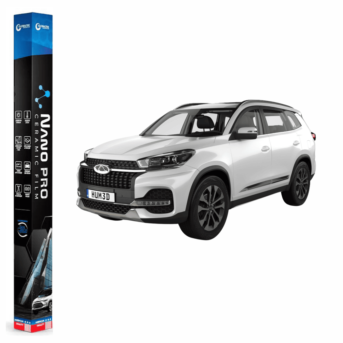 Película Insulfilm Nano Cerâmica Automotiva Térmica - CHERY TIGGO 8