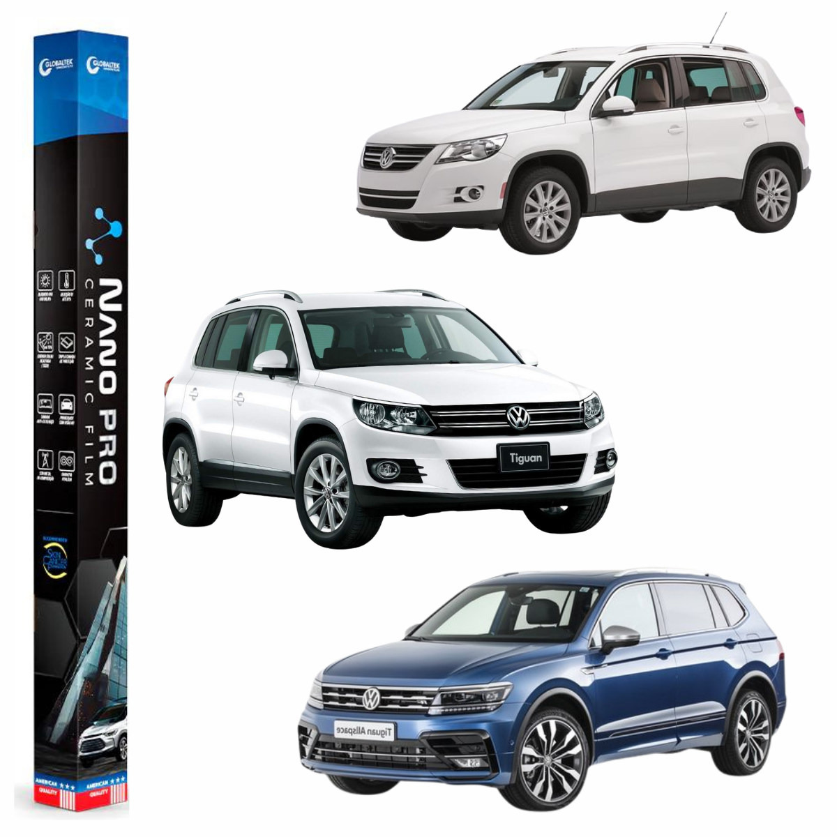 Película Insulfilm Nano Cerâmica Automotiva Térmica - VOLKSWAGEN TIGUAN