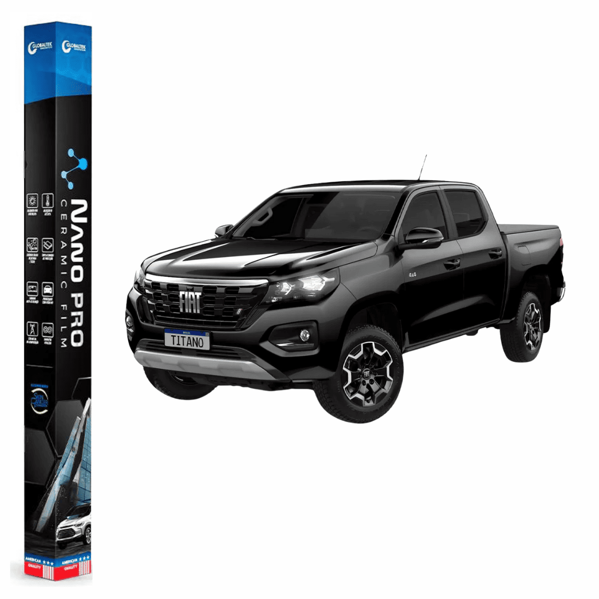 Película Insulfilm Nano Cerâmica Automotiva Térmica - FIAT TITANO