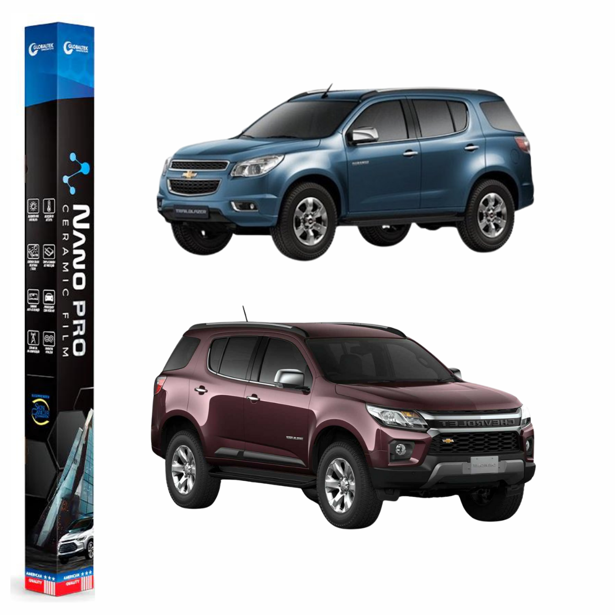 Película Insulfilm Nano Cerâmica Automotiva Térmica - CHEVROLET TRAILBLAZER