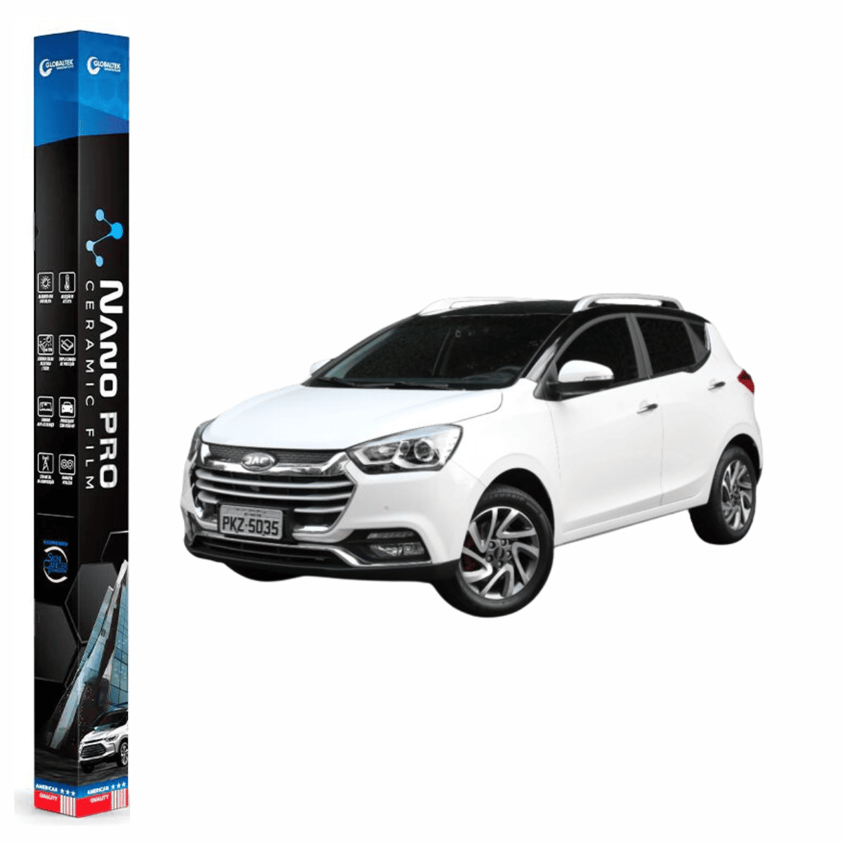 Película Insulfilm Nano Cerâmica Automotiva Térmica - JAC MOTORS T40