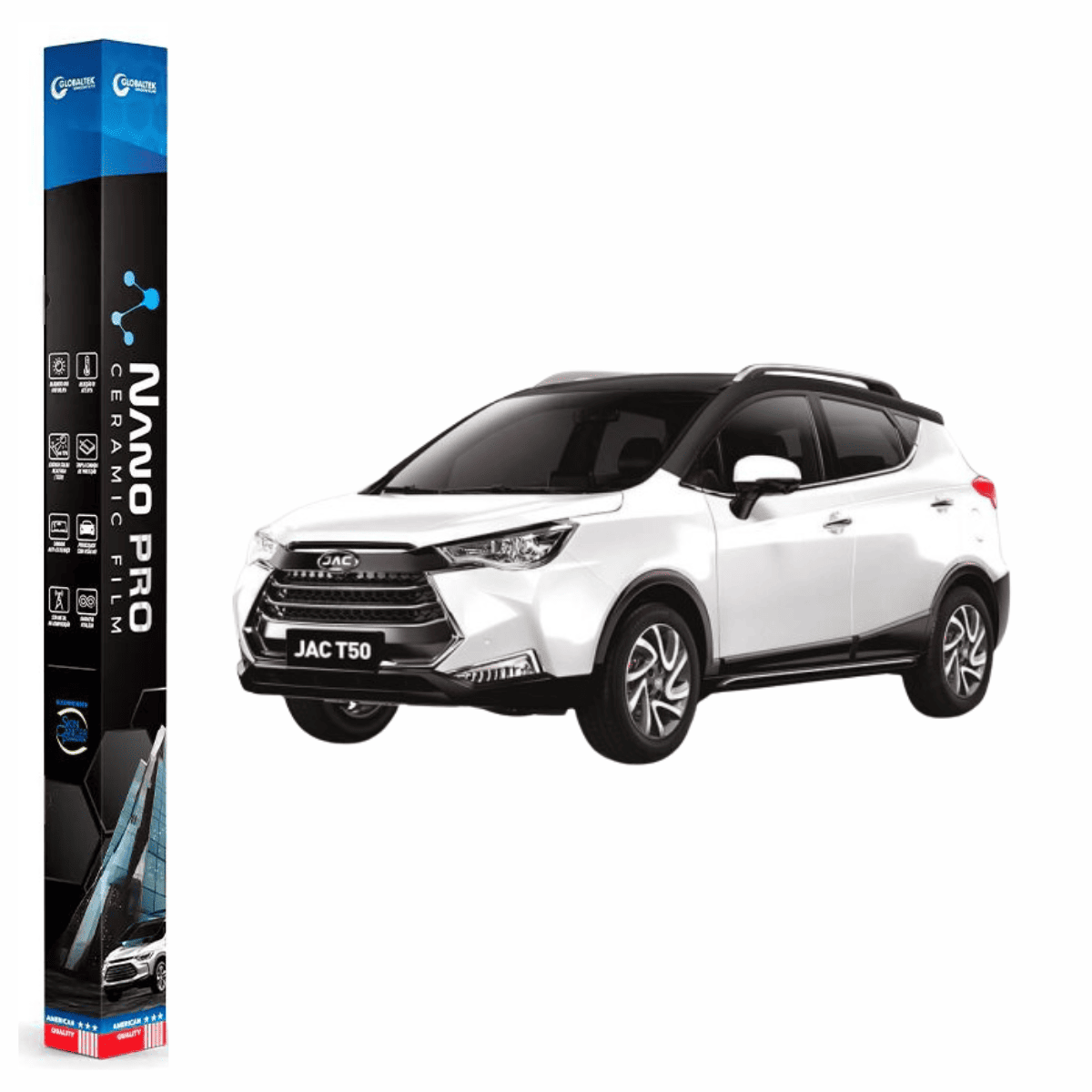 Película Insulfilm Nano Cerâmica Automotiva Térmica - JAC MOTORS T50