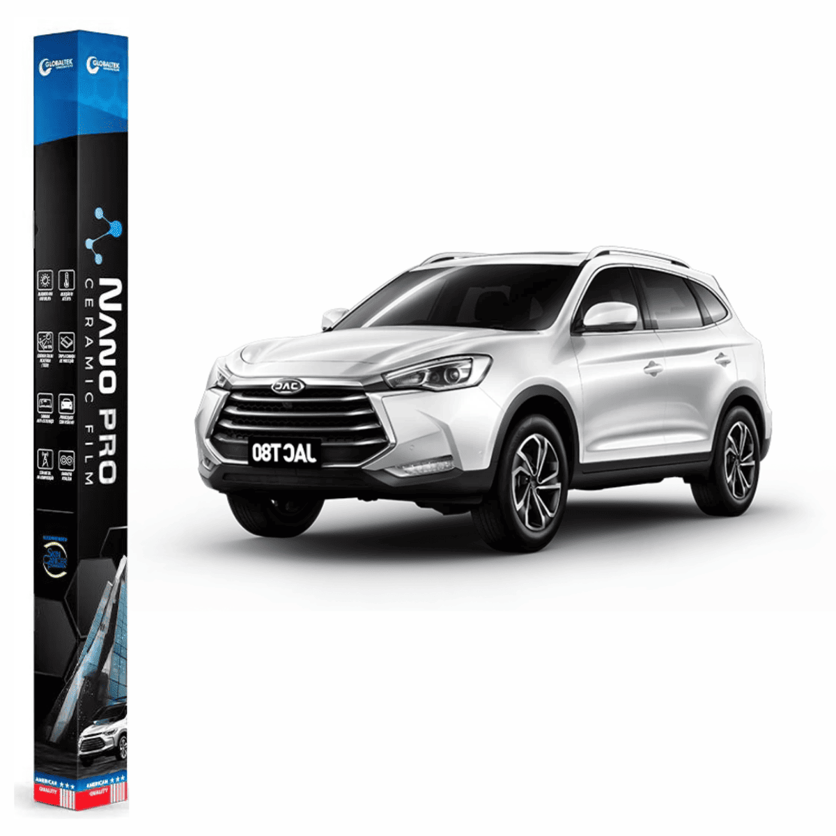 Película Insulfilm Nano Cerâmica Automotiva Térmica - JAC MOTORS T80