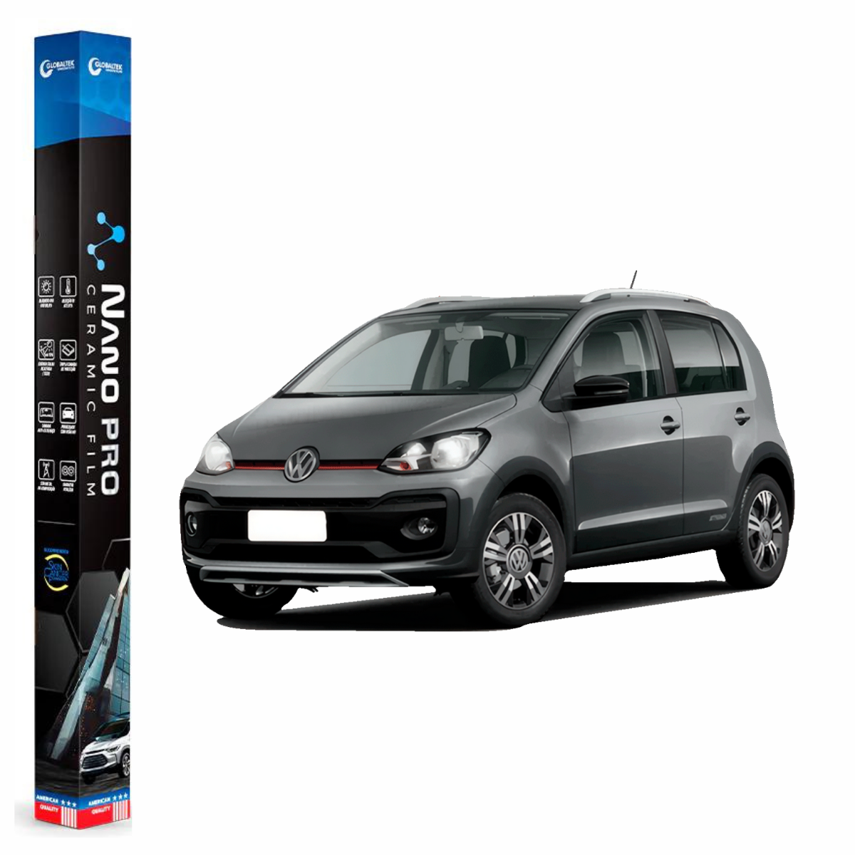 Película Insulfilm Nano Cerâmica Automotiva Térmica - VOLKSWAGEN UP 4 PORTAS