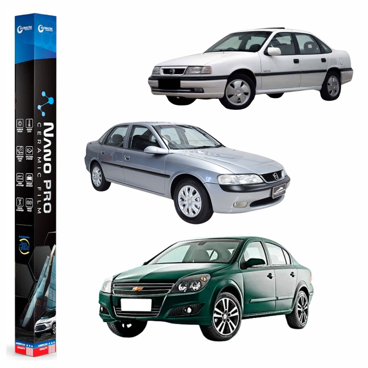 Película Insulfilm Nano Cerâmica Automotiva Térmica - CHEVROLET VECTRA
