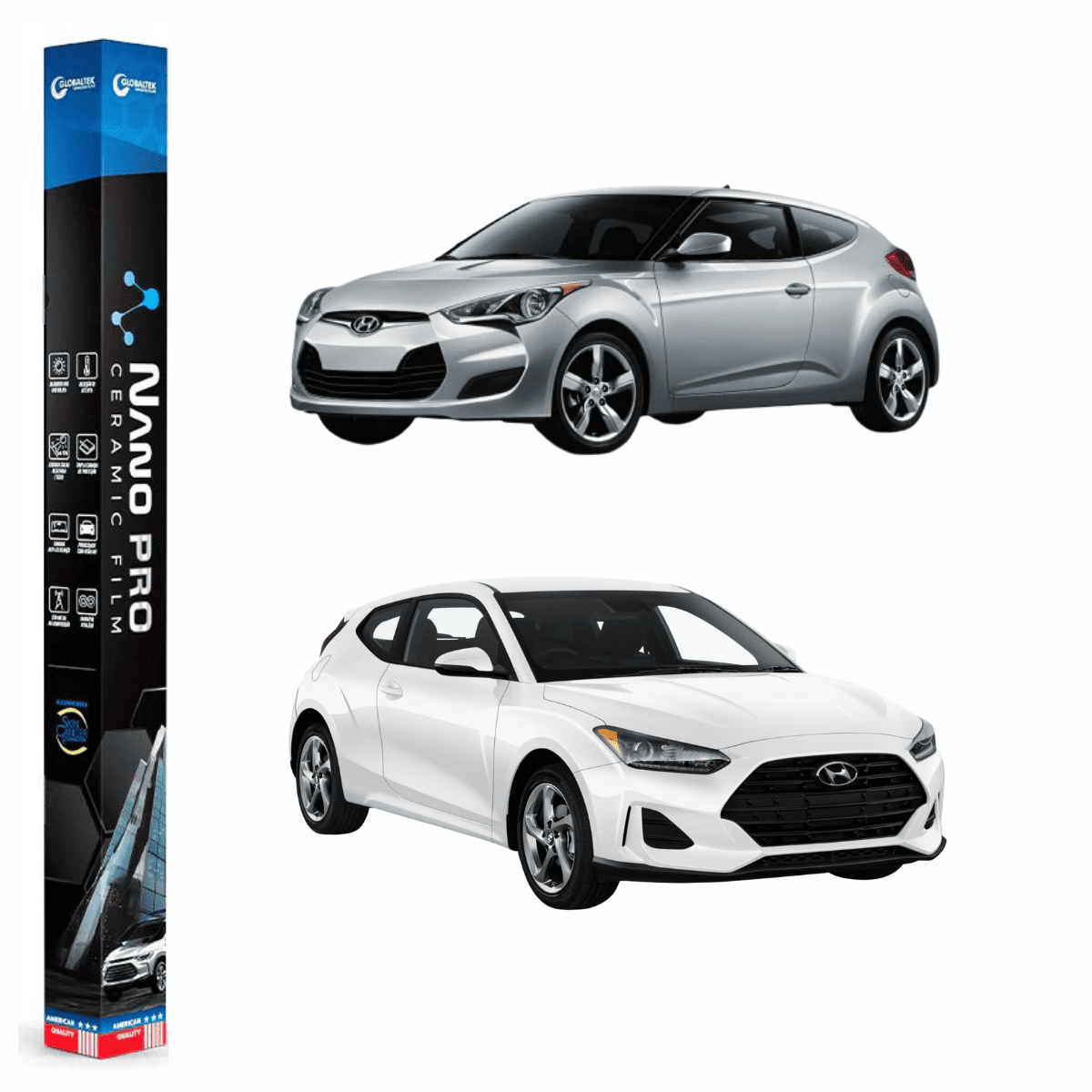 Película Insulfilm Nano Cerâmica Automotiva Térmica - HYUNDAI VELOSTER