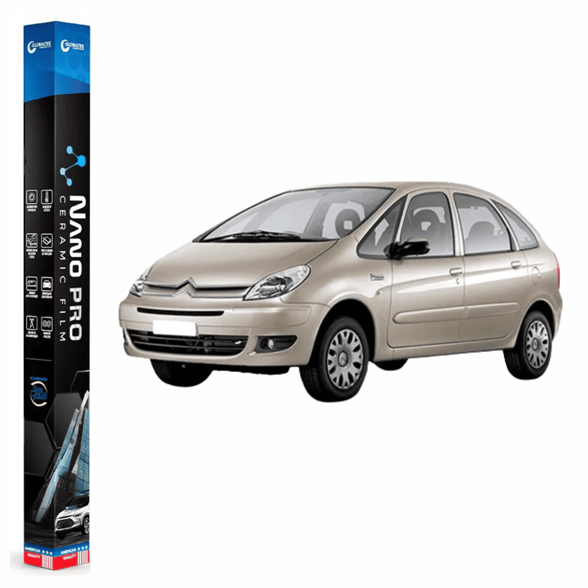 Película Nano Cerâmica Automotiva Térmica - CITROEN XSARA PICASSO