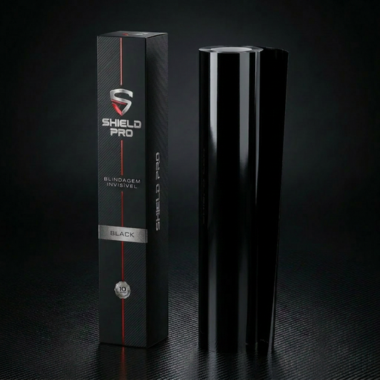 Película PPF Black Piano Shield Pro — acabamento black piano de alto brilho