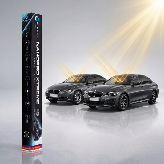 Insulfilm Nano Cerâmica BMW 330i 330e Sedan — Compatível com Gerações F30 e G20 (2012-2024) — Corte Computadorizado Sob Medida — Película Térmica Premium Nanopro Xtreme