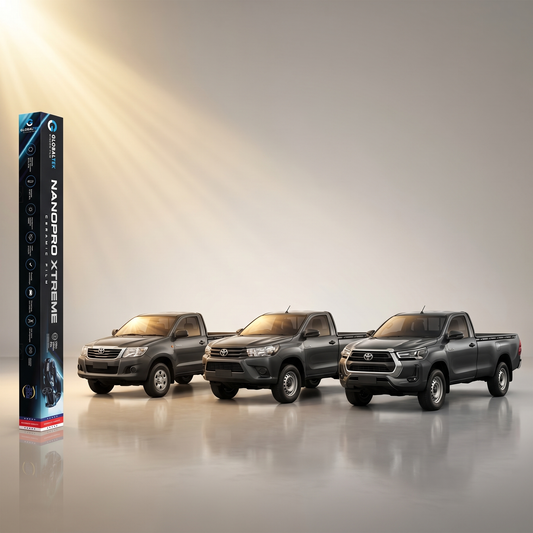 Insulfilm Nano Cerâmica Toyota Hilux Cabine Simples — Compatível com Gerações 7ª e 8ª (2005-2026) — Corte Computadorizado Sob Medida — Película Térmica Premium Nanopro Xtreme