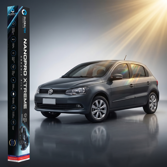 Insulfilm Nano Cerâmica Volkswagen Gol G6 4 Portas — Corte Computadorizado Sob Medida — Película Térmica Premium Nanopro Xtreme