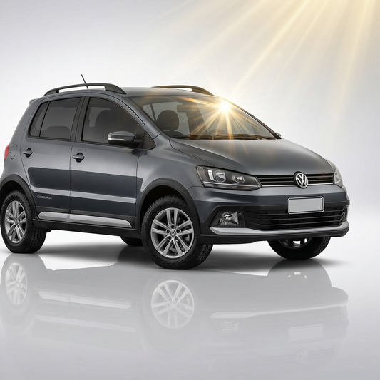Película Nano Cerâmica Volkswagen Cross Fox — carro com película aplicada nos vidros