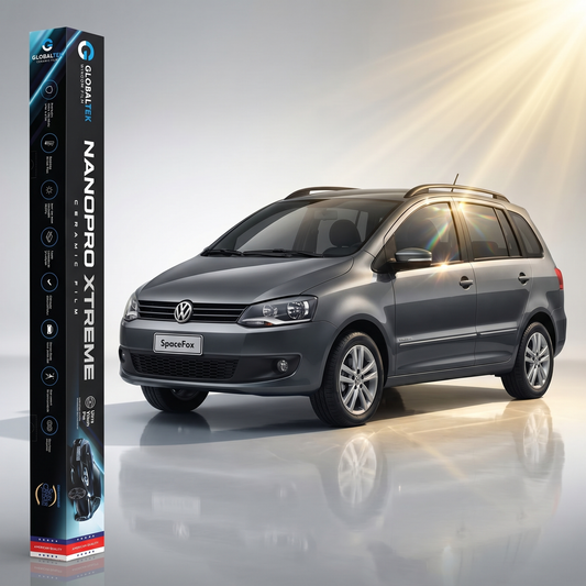 Insulfilm Nano Cerâmica Volkswagen SpaceFox — Corte Computadorizado Sob Medida — Película Térmica Premium Nanopro Xtreme