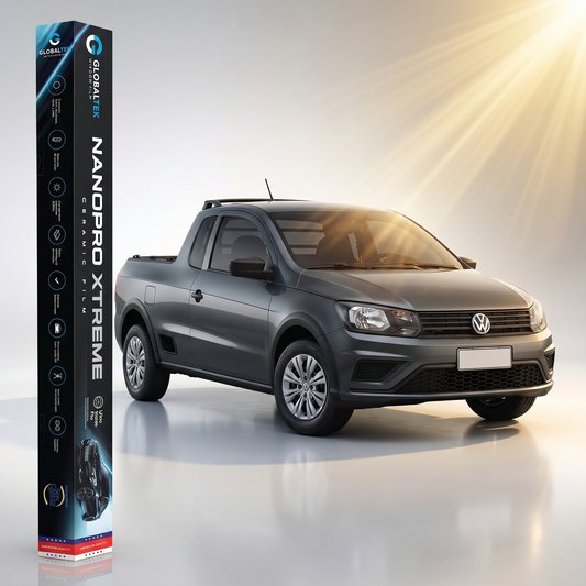 Insulfilm Nano Cerâmica Volkswagen Saveiro Cabine Simples — Corte Computadorizado Sob Medida — Película Térmica Premium Nanopro Xtreme