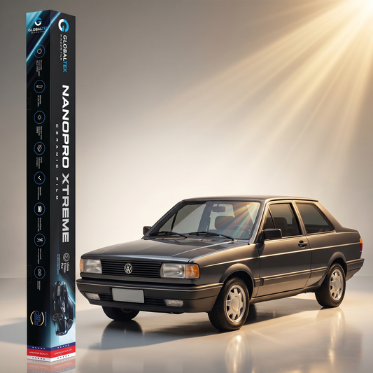 Insulfilm Nano Cerâmica Volkswagen Voyage Quadrado — Corte Computadorizado Sob Medida — Película Térmica Premium Nanopro Xtreme