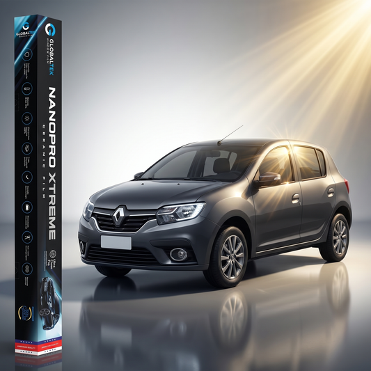 Insulfilm Nano Cerâmica Renault Sandero — Corte Computadorizado Sob Medida — Película Térmica Premium Nanopro Xtreme