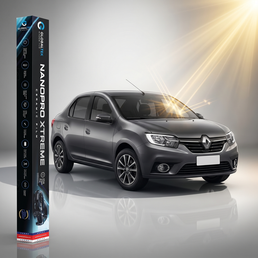 Insulfilm Nano Cerâmica Renault Logan — Corte Computadorizado Sob Medida — Película Térmica Premium Nanopro Xtreme