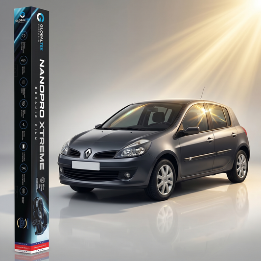 Insulfilm Nano Cerâmica Renault Clio Hatch 4 Portas — Corte Computadorizado Sob Medida — Película Térmica Premium Nanopro Xtreme