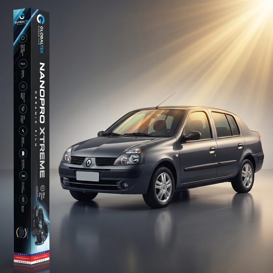 Insulfilm Nano Cerâmica Renault Clio Sedan 4 Portas — Corte Computadorizado Sob Medida — Película Térmica Premium Nanopro Xtreme