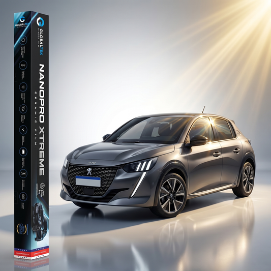 Insulfilm Nano Cerâmica Peugeot 208 — Corte Computadorizado Sob Medida — Película Térmica Premium Nanopro Xtreme