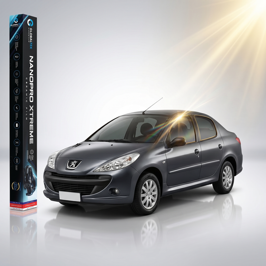 Insulfilm Nano Cerâmica Peugeot 207 Sedan — Corte Computadorizado Sob Medida — Película Térmica Premium Nanopro Xtreme