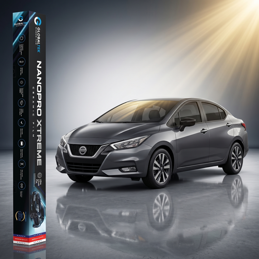 Insulfilm Nano Cerâmica Nissan Versa — Corte Computadorizado Sob Medida — Película Térmica Premium Nanopro Xtreme