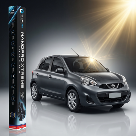 Insulfilm Nano Cerâmica Nissan March — Corte Computadorizado Sob Medida — Película Térmica Premium Nanopro Xtreme