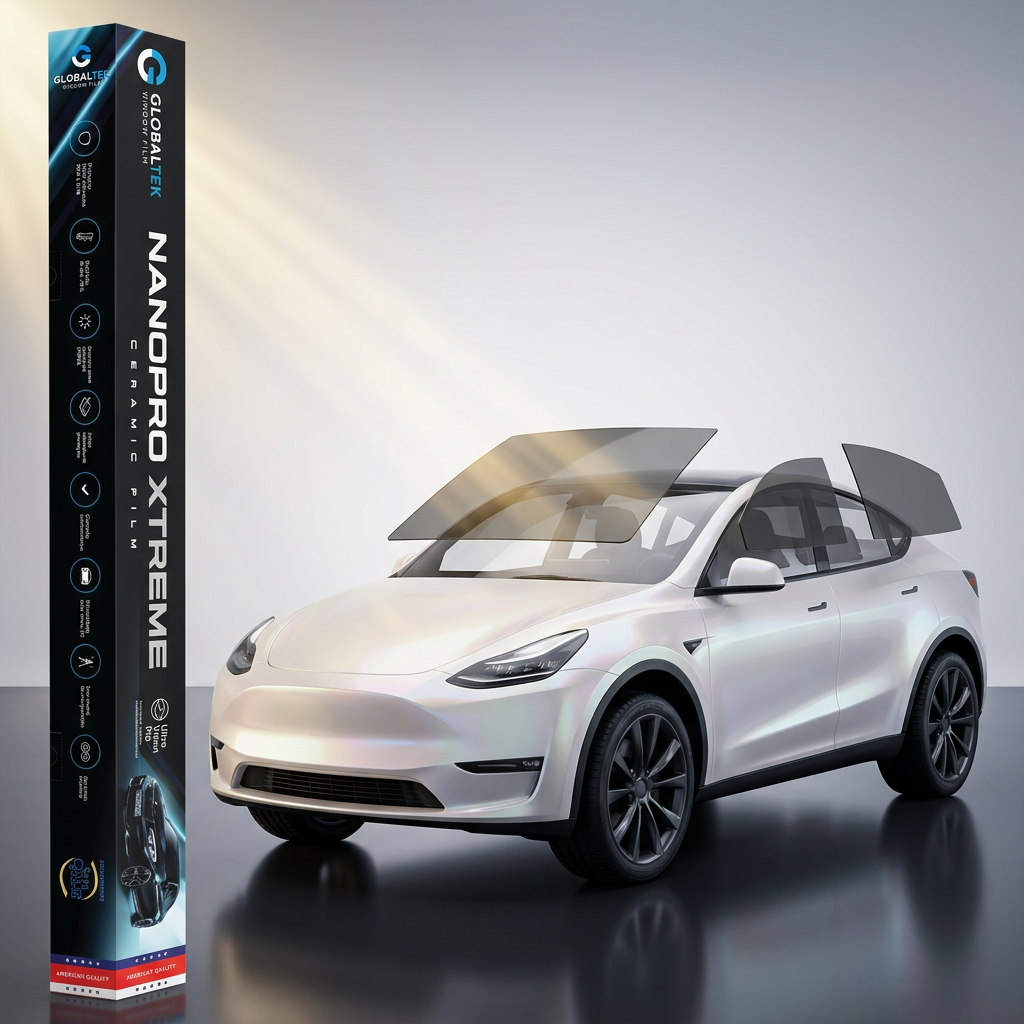 Película Automotiva Tipo Window Blue Premium — Kit Completo Nano Cerâmica com Corte a Laser Sob Medida — Nanopro Xtreme Globaltek