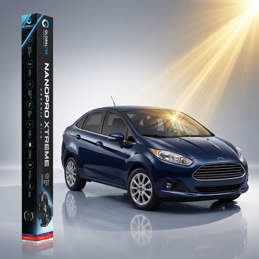 Insulfilm Nano Cerâmica Ford New Fiesta Sedan — Corte Computadorizado Sob Medida — Película Térmica Premium Nanopro Xtreme