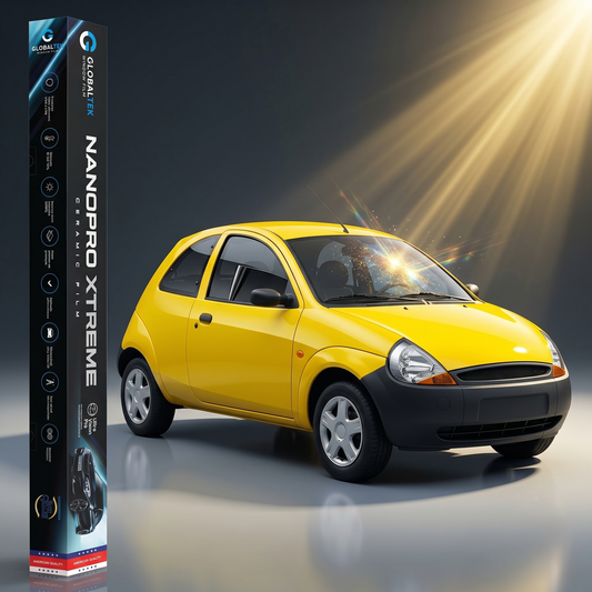Insulfilm Nano Cerâmica Ford Ka Hatch 2 Portas — Corte Computadorizado Sob Medida — Película Térmica Premium Nanopro Xtreme