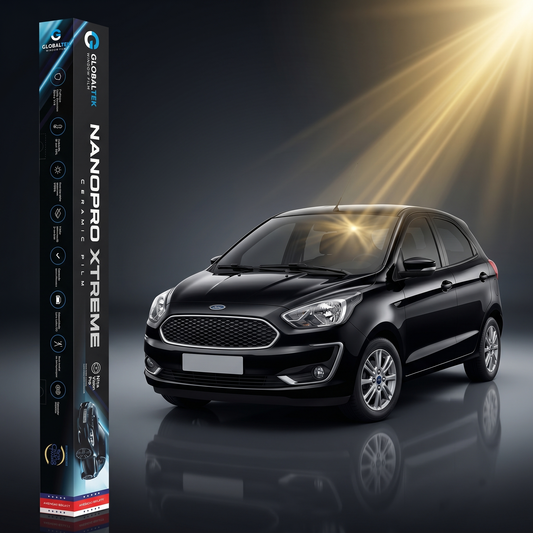 Insulfilm Nano Cerâmica Ford Ka Hatch 4 Portas — Corte Computadorizado Sob Medida — Película Térmica Premium Nanopro Xtreme