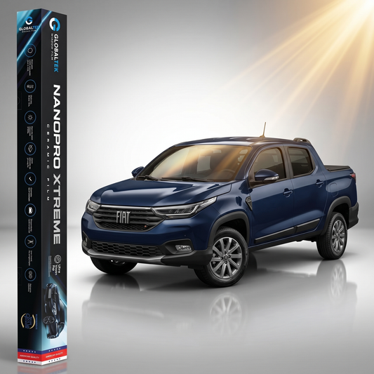 Insulfilm Nano Cerâmica Fiat Strada Cabine Dupla — Corte Computadorizado Sob Medida — Película Térmica Premium Nanopro Xtreme