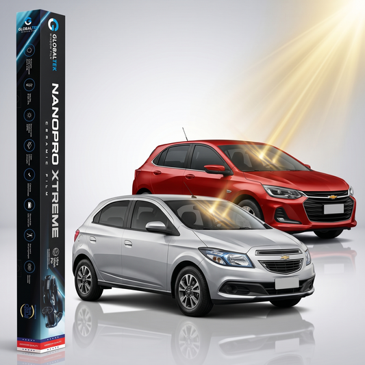 Insulfilm Nano Cerâmica Chevrolet Onix Hatch — Corte Computadorizado Sob Medida — Película Térmica Premium Nanopro Xtreme