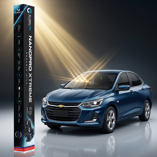 Insulfilm Nano Cerâmica Chevrolet Onix Plus Sedan — Corte Computadorizado Sob Medida — Película Térmica Premium Nanopro Xtreme