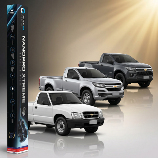 Insulfilm Nano Cerâmica Chevrolet S10 Cabine Simples — Corte Computadorizado Sob Medida — Película Térmica Premium Nanopro Xtreme