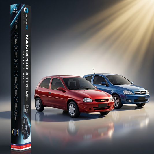 Insulfilm Nano Cerâmica Chevrolet Corsa 2 Portas — Corte Computadorizado Sob Medida — Película Térmica Premium Nanopro Xtreme