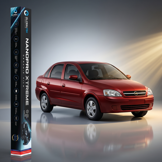 Insulfilm Nano Cerâmica Chevrolet Corsa Sedan Max — Corte Computadorizado Sob Medida — Película Térmica Premium Nanopro Xtreme
