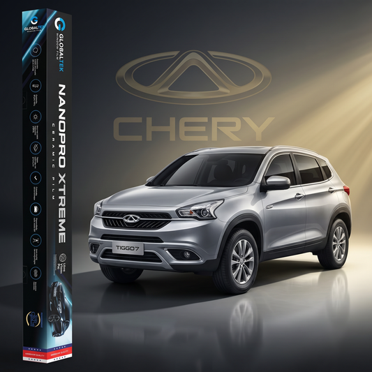 Insulfilm Nano Cerâmica Chery Tiggo 7 — Corte Computadorizado Sob Medida — Película Térmica Premium Nanopro Xtreme