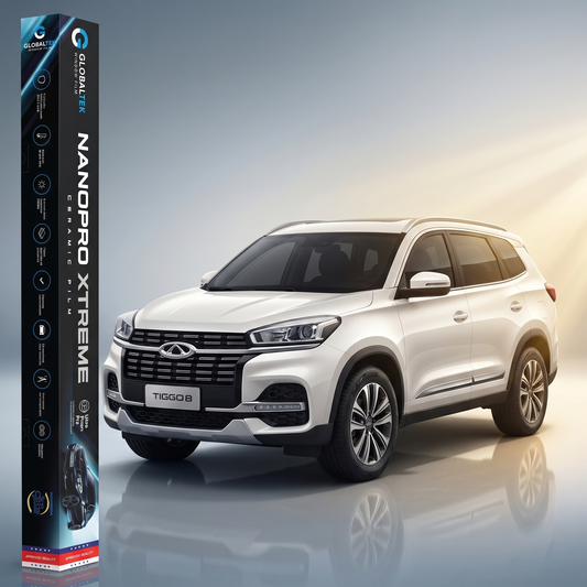 Insulfilm Nano Cerâmica Chery Tiggo 8 — Corte Computadorizado Sob Medida — Película Térmica Premium Nanopro Xtreme