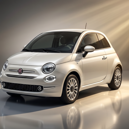 Película Nano Cerâmica Fiat 500 — carro com película aplicada nos vidros