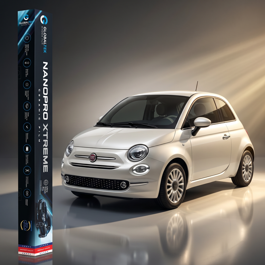 Insulfilm Nano Cerâmica Fiat 500 — Corte Computadorizado Sob Medida — Película Térmica Premium Nanopro Xtreme