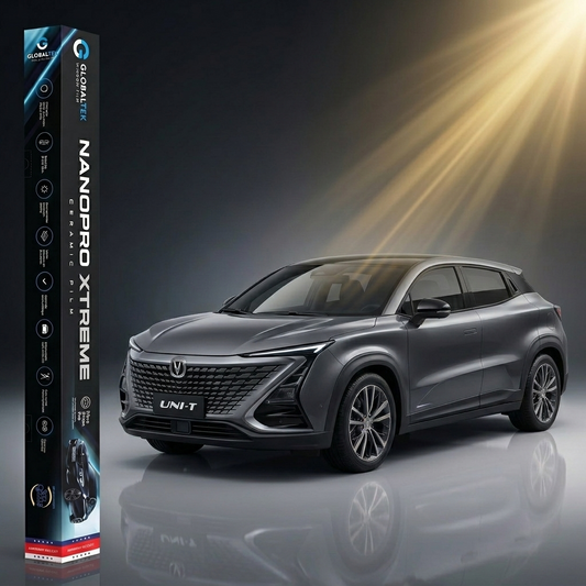 Insulfilm Nano Cerâmica CAOA Changan UNI-T — Corte Computadorizado Sob Medida — Película Térmica Premium Nanopro Xtreme