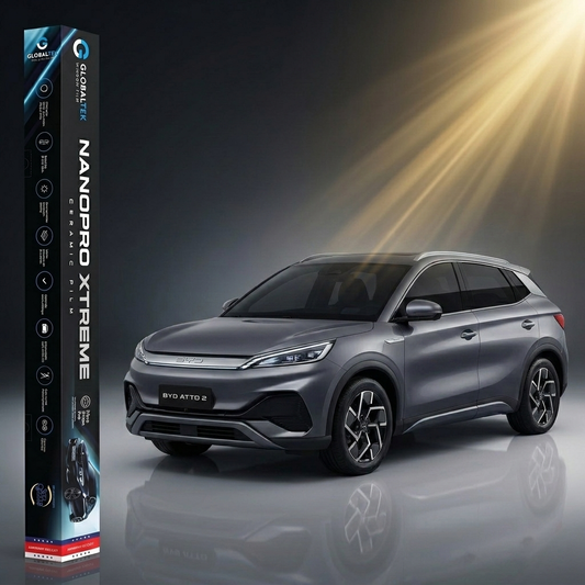 Insulfilm Nano Cerâmica BYD Atto 2 — Corte Computadorizado Sob Medida — Película Térmica Premium Nanopro Xtreme