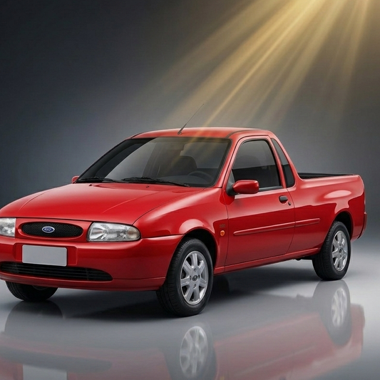Película Nano Cerâmica Ford Courier — carro com película aplicada nos vidros