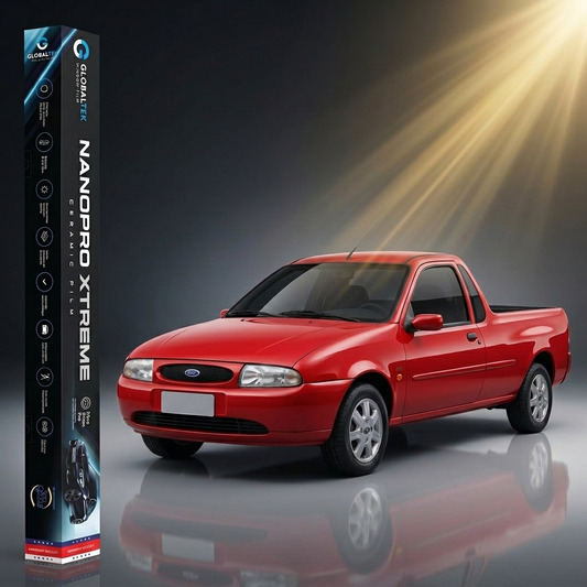 Insulfilm Nano Cerâmica Ford Courier — Corte Computadorizado Sob Medida — Película Térmica Premium Nanopro Xtreme