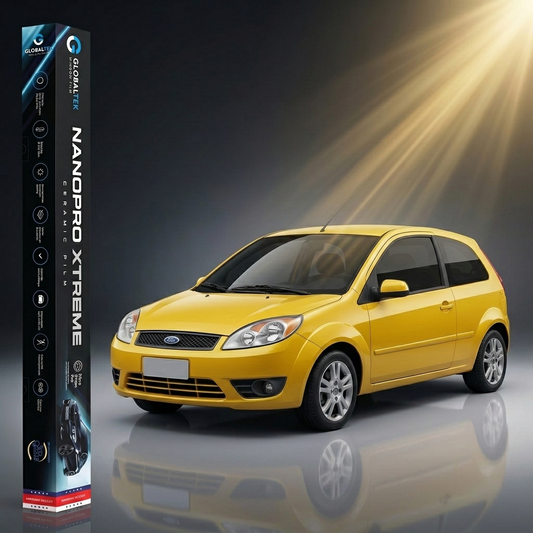 Insulfilm Nano Cerâmica Ford Fiesta 2P — Corte Computadorizado Sob Medida — Película Térmica Premium Nanopro Xtreme