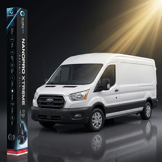 Insulfilm Nano Cerâmica Ford Transit Furgão — Corte Computadorizado Sob Medida — Película Térmica Premium Nanopro Xtreme