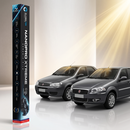Insulfilm Nano Cerâmica Fiat Siena — Compatível com as Gerações 2001-2007 e 2008-2016 — Corte Computadorizado Sob Medida — Película Térmica Premium Nanopro Xtreme