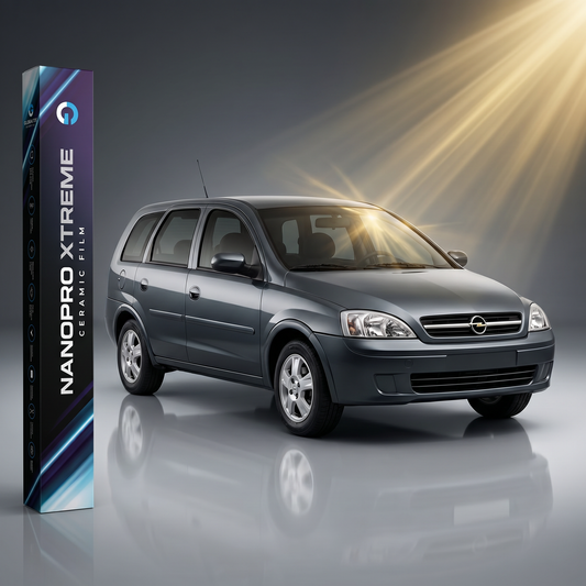 Insulfilm Nano Cerâmica Chevrolet Corsa Perua — Compatível com geração clássica (2000-2009) — Corte Computadorizado Sob Medida — Película Térmica Premium Nanopro Xtreme